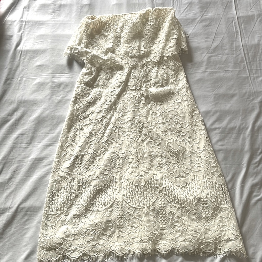 Lulus lace strapless dress
